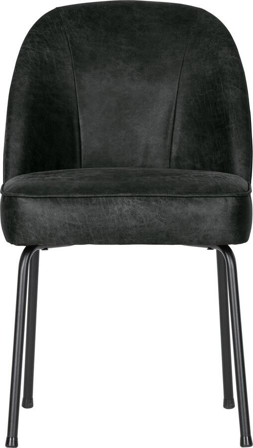 BePureHome eetkamerstoelen Vogue- Leer Zwart Set van 2 - Foto 2