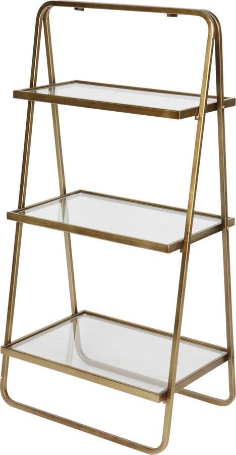 BePureHome Rek Goddess Plank Antique Brass Opvouwbaar glazen planken H 106 cm x B 58 cm - Foto 3