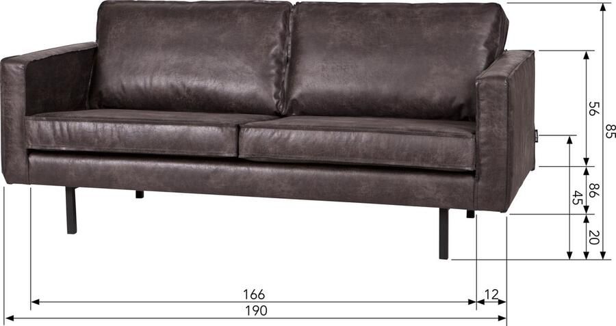 WOOOD 2 5-zits Rodeo vrijstaand maximale belastbaarheid 250 kg breedte 190 cm - Foto 2