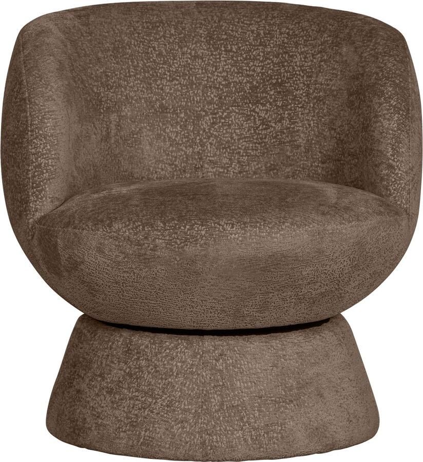 WOOOD Draaibare fauteuil Shuffle draaibaar in elke richting ronde vorm h 72 cm x b 73 cm