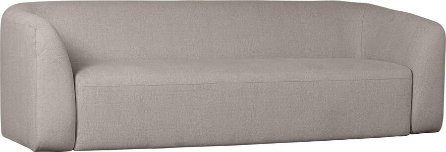 BePureHome Sloping 3-zits Bank Polyester Off White 77x240x87 - Foto 3
