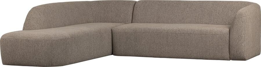 BePureHome Sloping Hoekbank Links Chenille Lichtbruin Melange - Foto 2