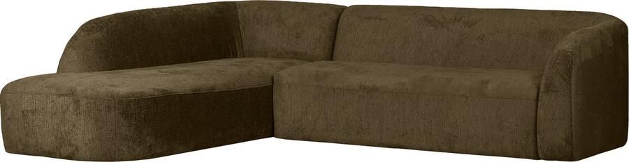 BePureHome Sloping Hoekbank Links Velvet Bonsai 77x274x225 87