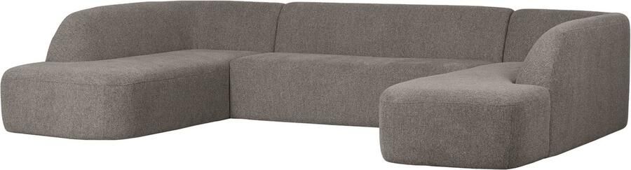 BePureHome U-Vorm Bank Sloping Polyester Grijs Melange 77x339x225 - Foto 2