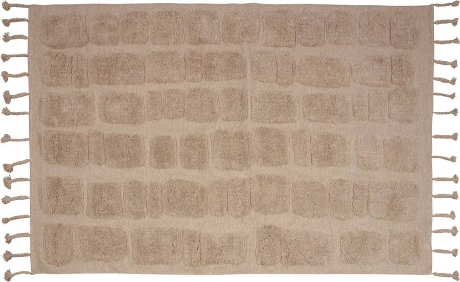 BePureHome Bricks Vloerkleed Wol Katoen Dessin Beige 1x170x240 - Foto 1