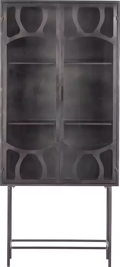 BePureHome Gracious Vitrinekast Metaal Zwart 181x81x41 - Foto 2