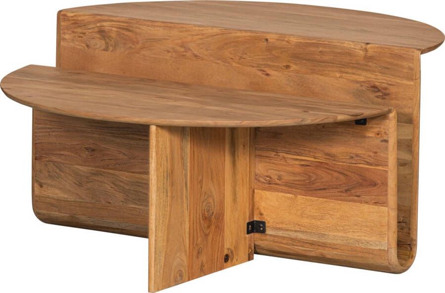 WOOOD Salontafel Jaws van acaciahout h 45 cm x ø 90 cm - Foto 2