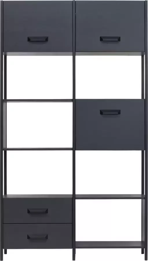 BePureHome Legacy Vakkenkast Hout Metaal Zwart 220x123x45 - Foto 3