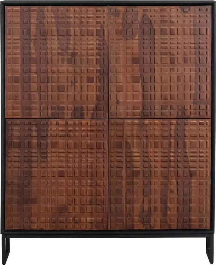 BePureHome Opbergkast Nuts Sheesham hout 140 x 114cm Walnoot