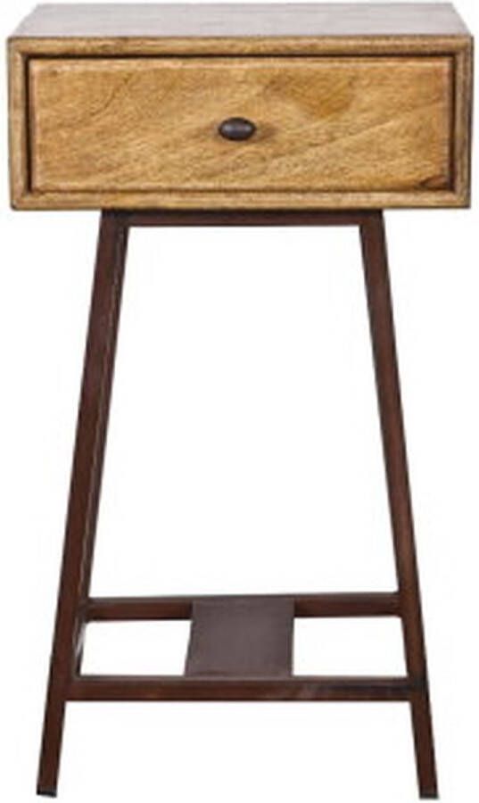 BePureHome Skybox Sidetable Hout Metaal Naturel 70x45x30 - Foto 2