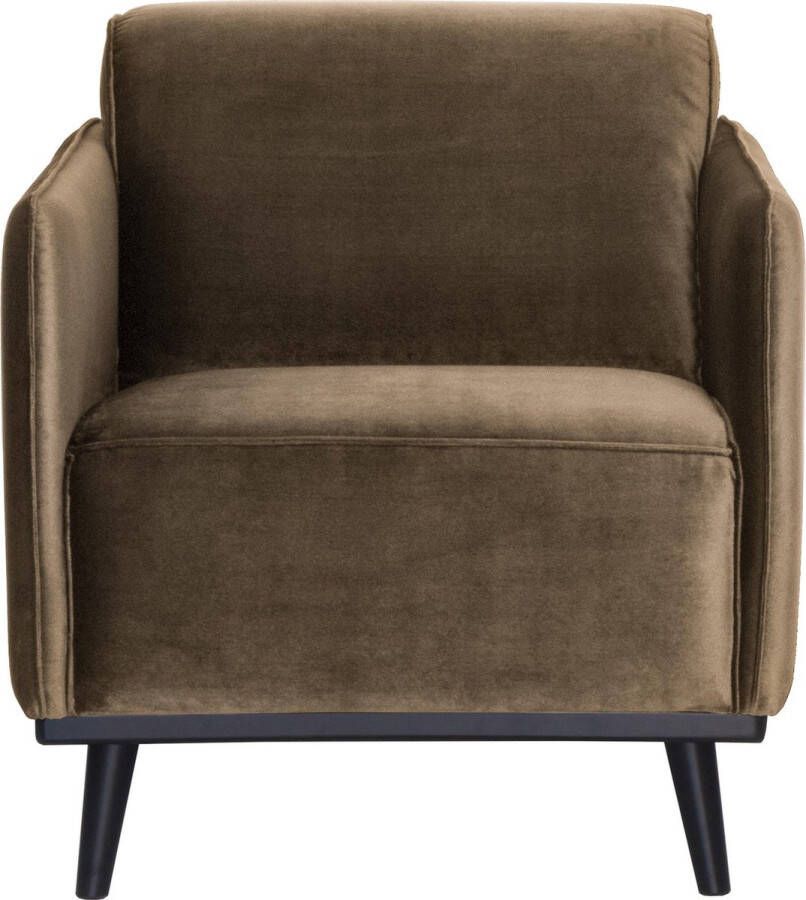 BePureHome Statement Fauteuil Fluweel Taupe 77x72x93