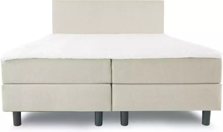 Berkbedding Boxspring Home Compleet Pocketvering HR koudschuim Beige 160x190 cm