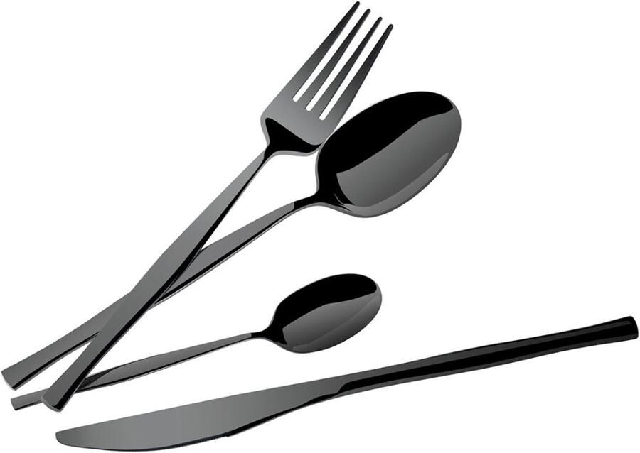 Berlinger Haus BESTEK 24-DELIG BH-3066 GLANZEND ZWART