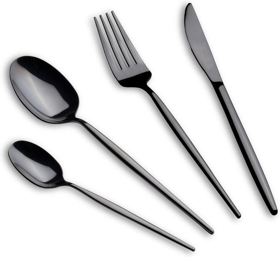 Berlinger Haus BESTEK 24-DELIG BH-3069 GLANZEND ZWART