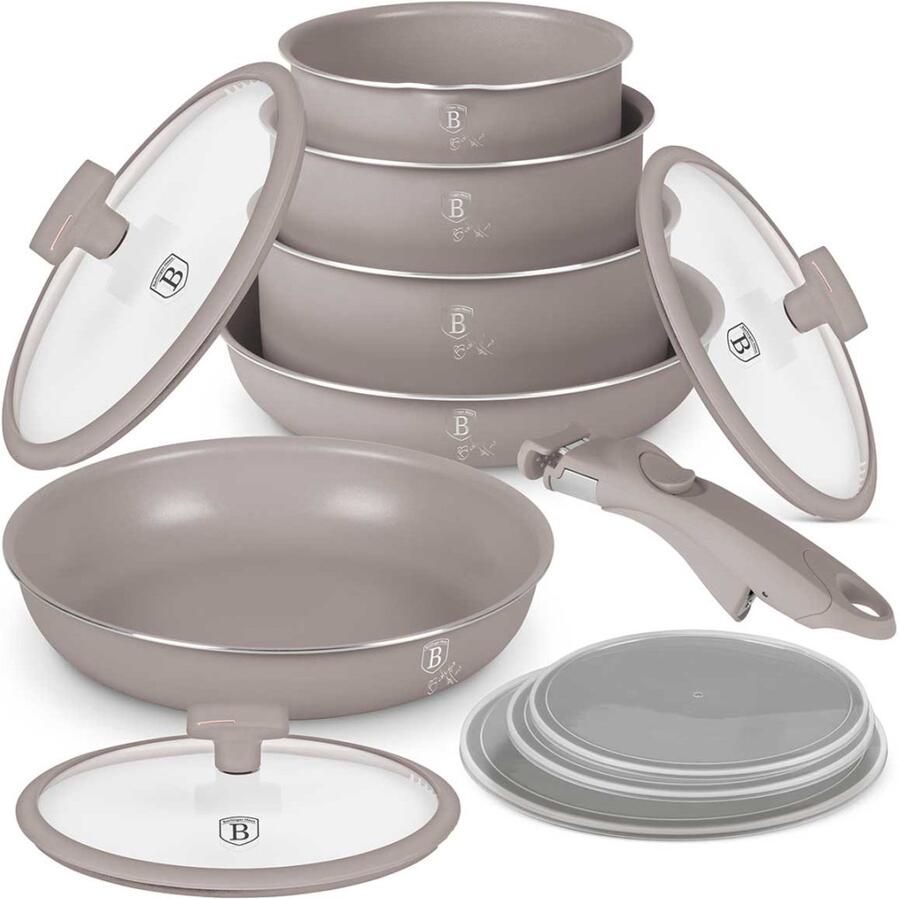 Berlinger Haus TITANIUM KOOKGEREI SET 12-DELIG BH-8251 TAUPE