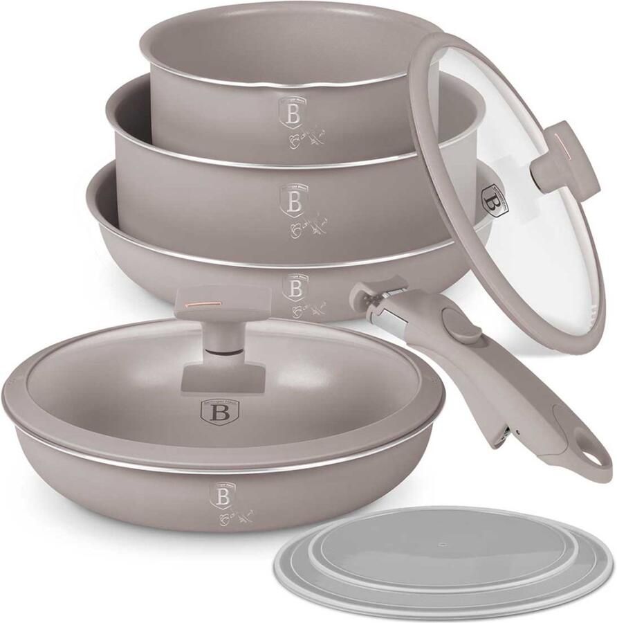 Berlinger Haus TITANIUM KOOKGEREI SET 9-DELIG BH-8255 TAUPE