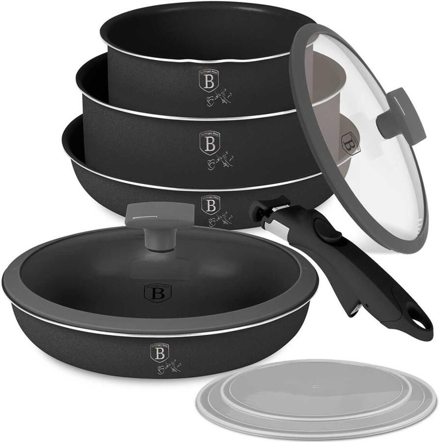 Berlinger Haus TITANIUM KOOKGEREI SET 9-DELIG BH-8256 ANTRACIET