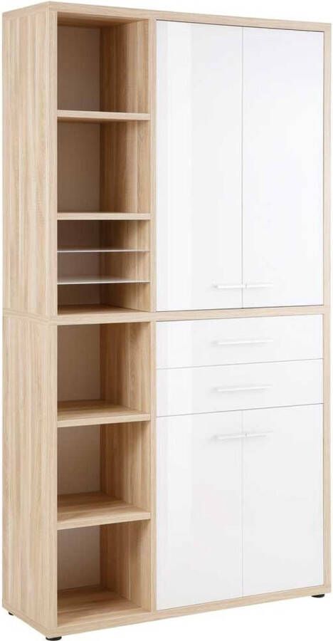 Bermeo Boekenkast Banco Small Eiken met wit