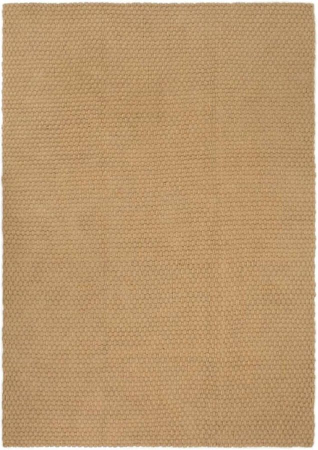 Beroli Vloerkleed Rechthoekig 80x160 cm Jute Naturel: Natuurlijk en Stijlvol Vloerkleed voor je Interieur