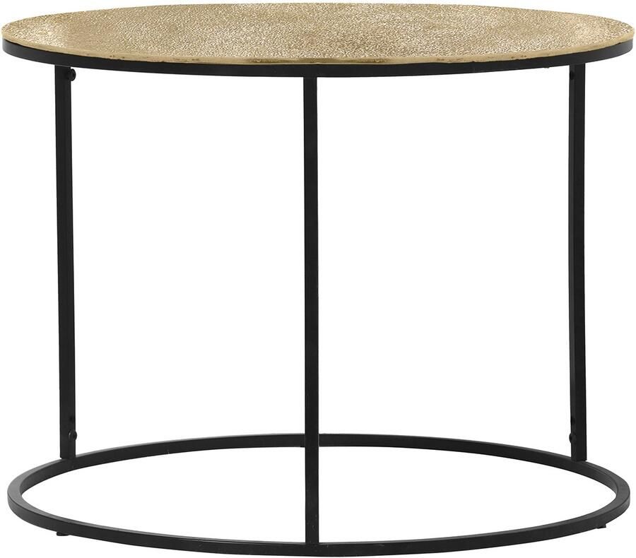 TRIO Bijzettafel Pado Rond 60cm Zwart Goud Metaal