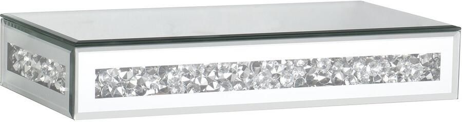 BES LED Wandplank Trion Glitt 30x15cm Spiegelglas Glittereffect Kunststof