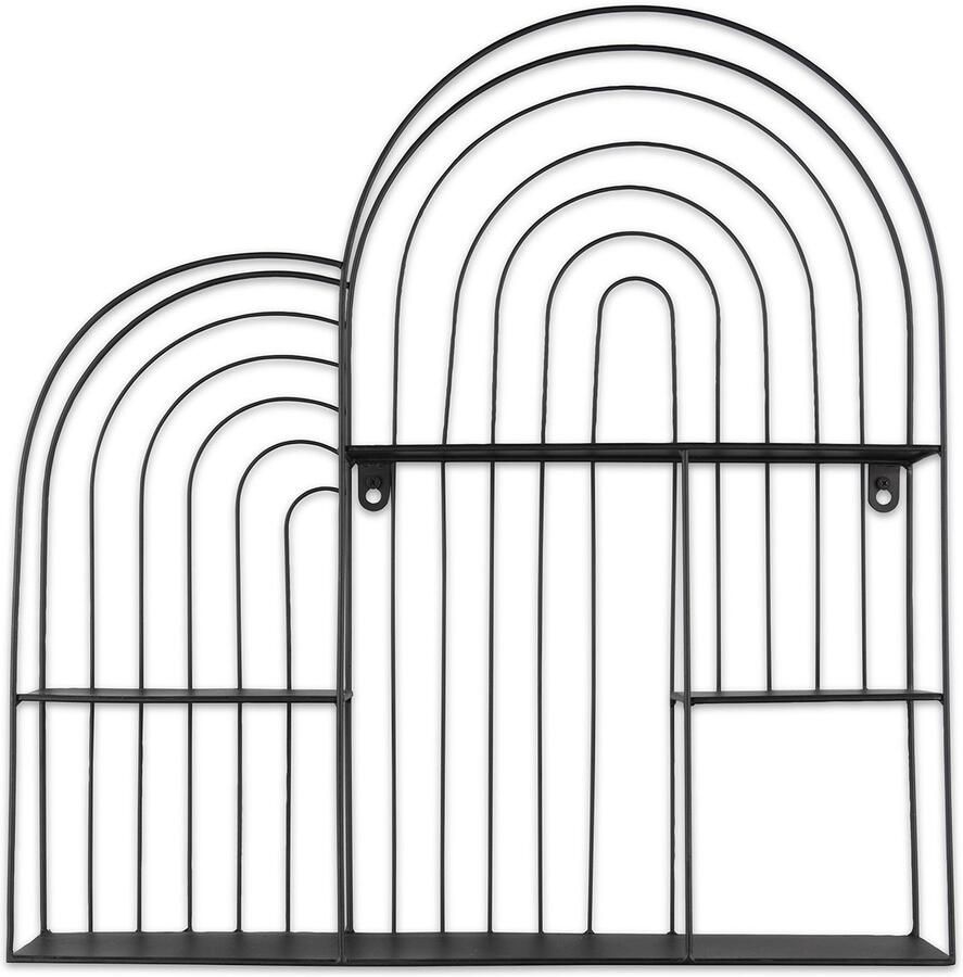 BES LED Wandplank Wandrek Trion Ivar Inclusief Hanger Zwart Metaal