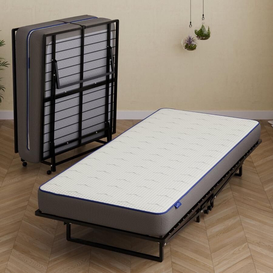 Best Life Vouwbed 90x200 Logeerbed met Matras Opklapbed 1 Persoons