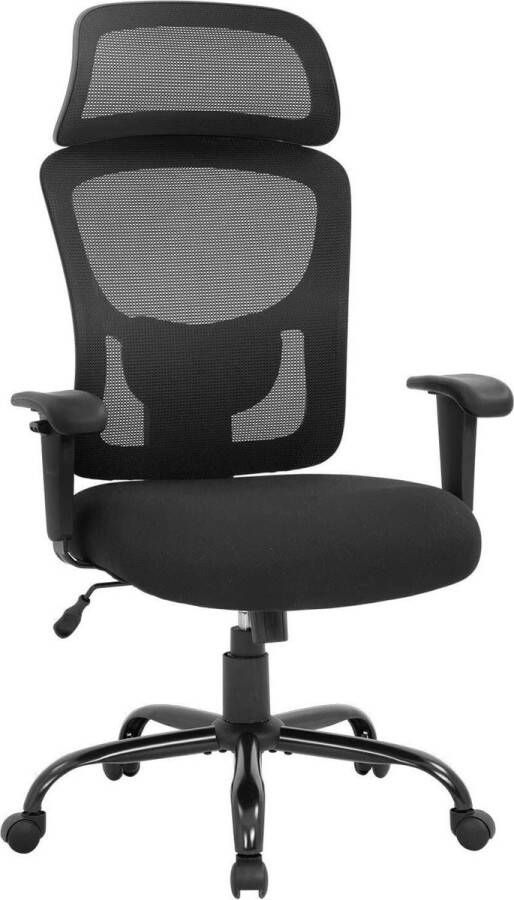 BEST OFFICE BT-HD1173-Black Ergonomische Bureaustoel Voor op kantoor en thuis Tot 181 KG Zwart