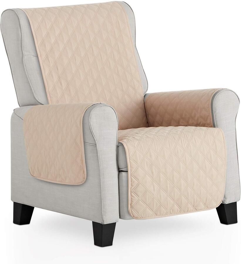 BESTCOVERS Fauteuilhoes fauteuilbeschermer stoelhoes effectieve bescherming tegen krassen en beschadigingen universele hoes (beige)