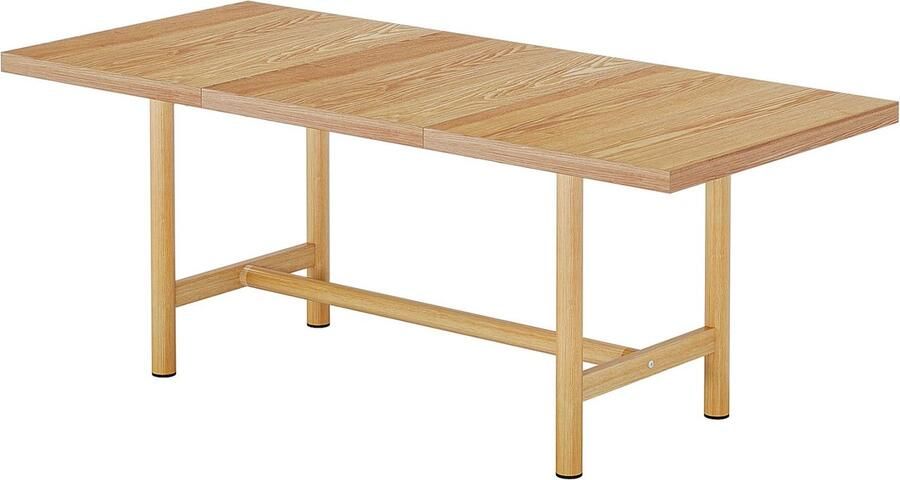 BestelBlij Eettafel 6 personen Hout Met metalen poten Rechthoek 160x80x75 cm