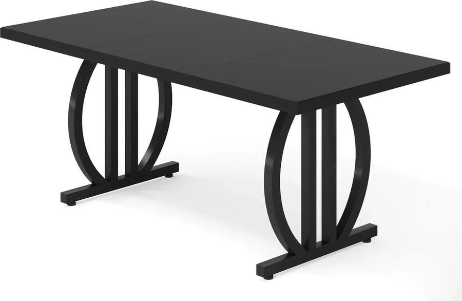 BestelBlij Eettafel Zwart 4-6 personen 160x80x75 cm Moderne uitstraling