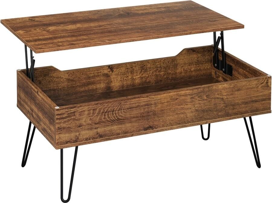 BestelBlij Salontafel Bruin Uitklapbaar Opbergruimte 95x50x64 cm