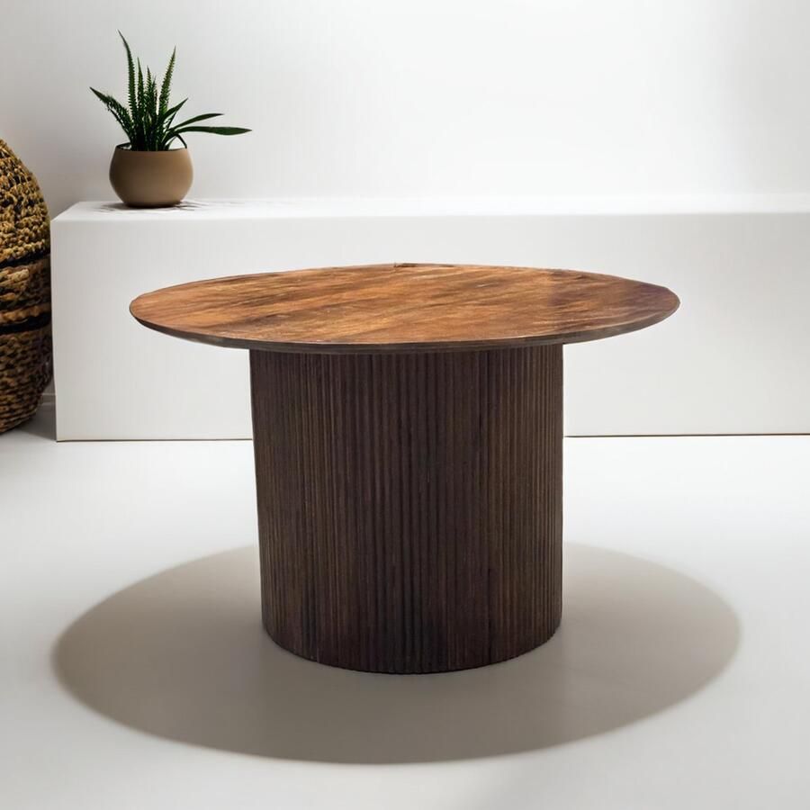 BestHomeDeals Eettafel Commodore Rond Walnoot Mangohout 120cm