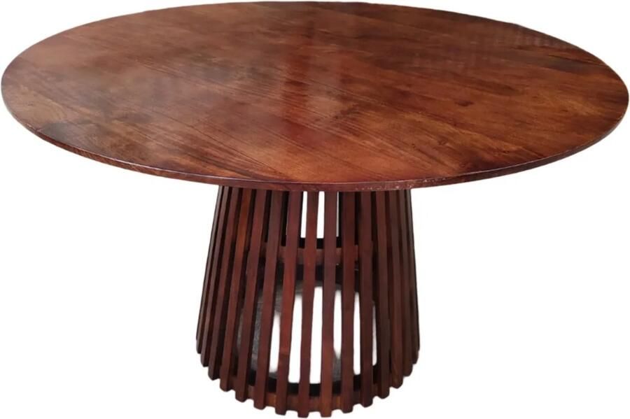 BestHomeDeals Ronde Eettafel Bahia Walnoot Acaciahout 120cm