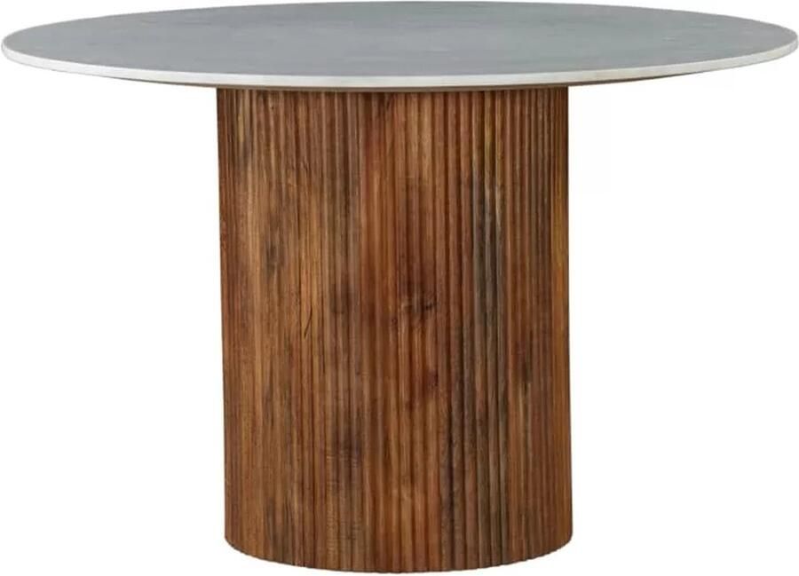 BestHomeDeals Wit Marmeren Ronde Eettafel MALIBU 120cm - Foto 2
