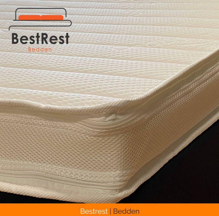 Bestrest Bedden 160x200 Topper Hybride-foam Koudschuim Topdekmatras Matrastopper Drukverlagend Ondersteunend Afneembaar hoes Bamboo 3D Hoes Hotelkwaliteit 10cm Topper