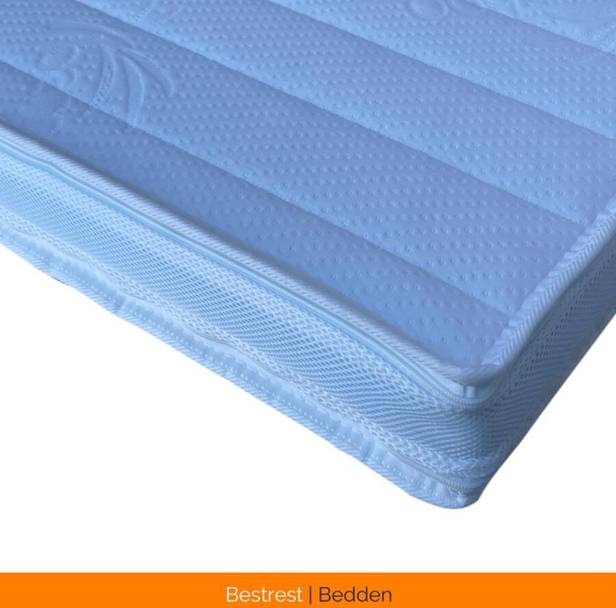 Bestrest Bedden 140x200 Topper HR55 Koudschuim Topdekmatras Matrastopper Veerkrachtig Ondersteunend Afneembaar hoes Bamboo Hoes Hotelkwaliteit 12cm Topper