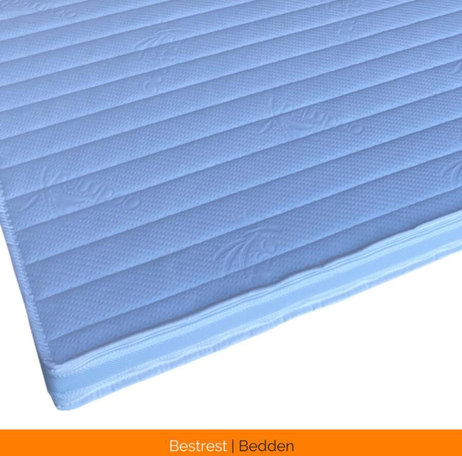 Bestrest Bedden 180x200 Topper HR55 Koudschuim Topdekmatras Matrastopper Veerkrachtig Ondersteunend Afneembaar hoes Bamboo Hoes Hotelkwaliteit 12cm Topper