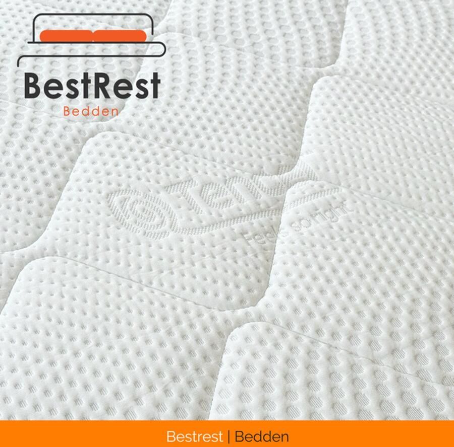 Bestrest Bedden Topper 140x200 Topper Hybride-foam Koudschuim Topdekmatras Matrastopper Drukverlagend Ondersteunend Afneembaar hoes Tencel Hoes Hotelkwaliteit 12cm Topper