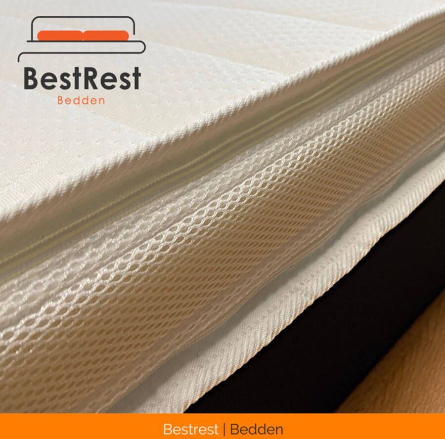 Bestrest Bedden Tencel Bamboo Topper Nasa Traagschuim Topdekmatras XXL Best Quality Ergonomisch 160x210cm ca 12cm dik matras