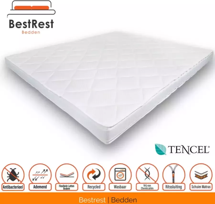 Bestrest Bedden Tencel Topper Nasa Traagschuim Topdekmatras XXL Best Quality Ergonomisch 140x220cm ca 12cm dik matras - Foto 2
