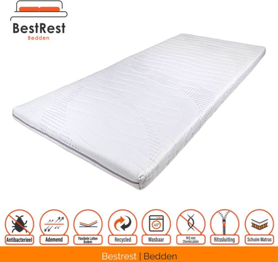 Bestrest Bedden Topdekmatras Topper 100x200 Nasa Visco Platina foam Traagschuim 7cm dik Cooltouch Tijk