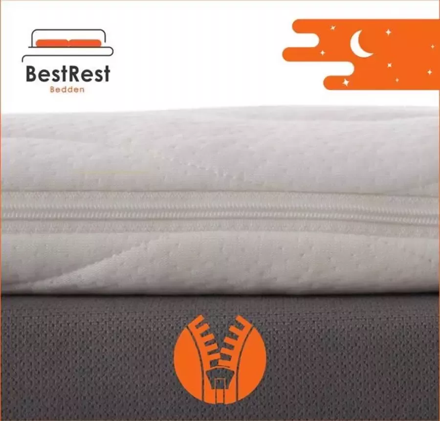 Bestrest Bedden Topdekmatras Topper 70x210 Nasa Visco Platina foam Traagschuim 7cm dik