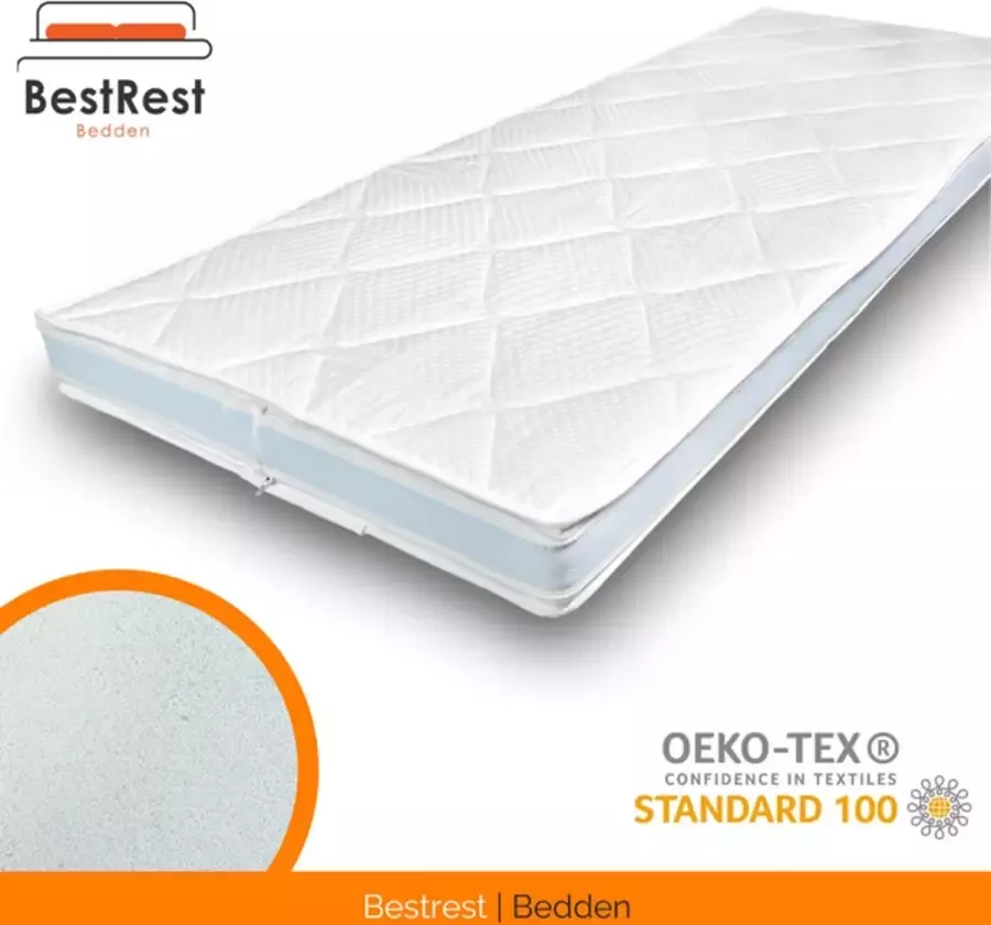 Bestrest Bedden Topper 100x200 Topper HR55 Koudschuim Topdekmatras Matrastopper Veerkrachtig Ondersteunend Afneembaar hoes Tencel Hoes Hotelkwaliteit 12cm Topper