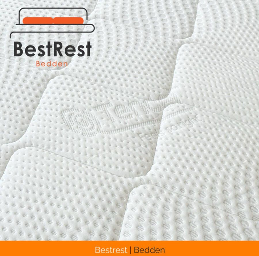 Bestrest Bedden Topper 140x190 Topper Hybride-foam Koudschuim Topdekmatras Matrastopper Drukverlagend Ondersteunend Afneembaar hoes Tencel Hoes Hotelkwaliteit 12cm Topper