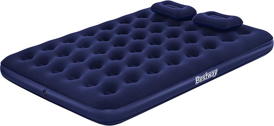 Bestway Dubbele Matras met Opblazer en Kussens 203x152x22 cm Opblaasbaar en Camping 67374