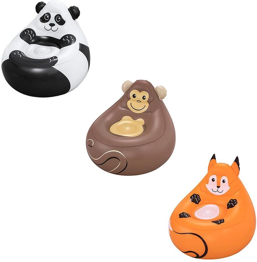 Bestway Opblaasbare Gigantische Dierenstoel 72x72x64 cm +3 Jaar Binnen en Tuin 75116