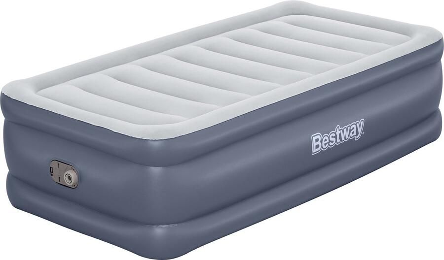 Bestway Tritech Twin Luchtmatras met Ingebouwde AC Pomp en Antimicrobiële Coating 1 91 m x 97 cm x 51 cm
