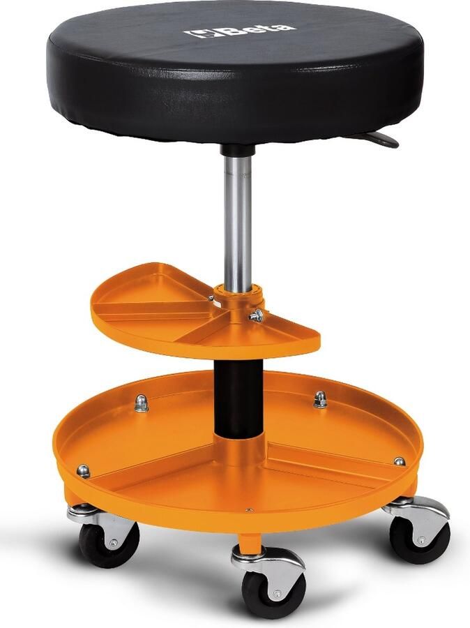 Beta robuuste verrijdbare zitkruk met gereedschaphouder