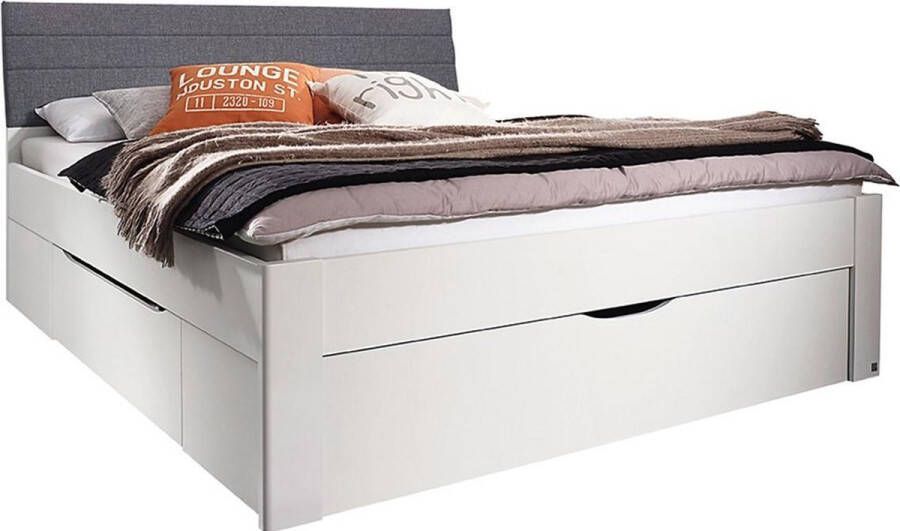 Beter Bed Basic bed Butiken met gestoffeerd hoofdbord 140 x 200 cm alpine wit